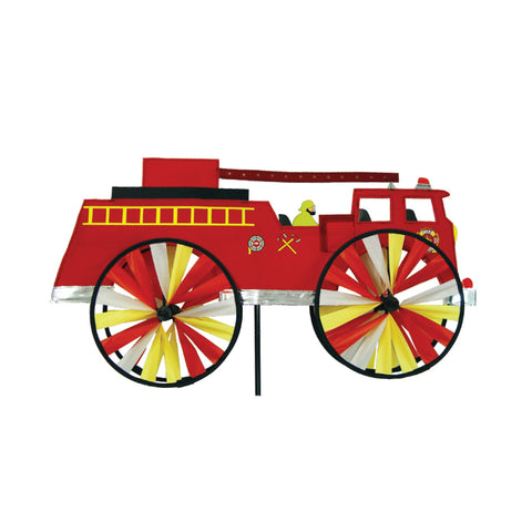 Two Group - WW175011 Fire Truck Americana - Everyday Applique Decorative Windwheel 20" x 49"