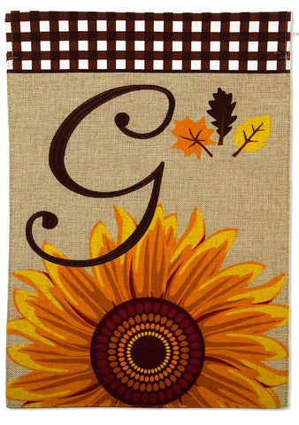 Harvest G - Harvest & Autumn Fall Vertical Applique Decorative Flags HGE80216 Imported