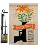 End Gun Violence - Support Inspirational Vertical Impressions Decorative Flags HG130377 Made In USA