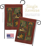Joy and Love - Christmas Winter Vertical Impressions Decorative Flags HG114184 Made In USA