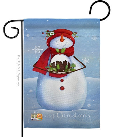 Warm Wish Snowman - Christmas Winter Vertical Impressions Decorative Flags HG114188 Made In USA