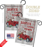 Santa's Coming to Town - Christmas Winter Vertical Impressions Decorative Flags HG114190 Made In USA