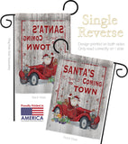 Santa's Coming to Town - Christmas Winter Vertical Impressions Decorative Flags HG114190 Made In USA
