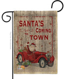 Santa's Coming to Town - Christmas Winter Vertical Impressions Decorative Flags HG114190 Made In USA