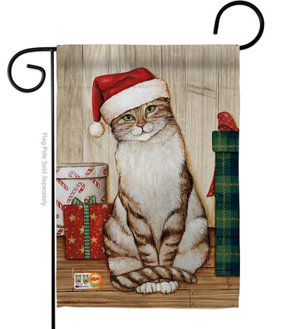 Christmas Kitty - Christmas Winter Vertical Impressions Decorative Flags HG114192 Made In USA