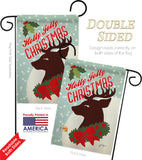 Holly Jolly Christmas - Christmas Winter Vertical Impressions Decorative Flags HG114197 Made In USA