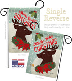 Holly Jolly Christmas - Christmas Winter Vertical Impressions Decorative Flags HG114197 Made In USA