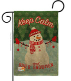 Keep Calm Build Snowmen - Christmas Winter Vertical Impressions Decorative Flags HG114198 Made In USA