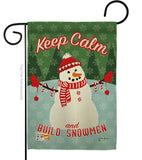 Keep Calm Build Snowmen - Christmas Winter Vertical Impressions Decorative Flags HG114198 Made In USA