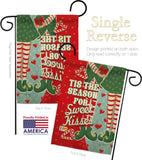 Season Sweet Kisses - Christmas Winter Vertical Impressions Decorative Flags HG114199 Made In USA