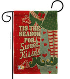 Season Sweet Kisses - Christmas Winter Vertical Impressions Decorative Flags HG114199 Made In USA