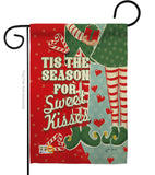 Season Sweet Kisses - Christmas Winter Vertical Impressions Decorative Flags HG114199 Made In USA