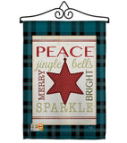 Merry with Brighting Stars - Christmas Winter Vertical Impressions Decorative Flags HG114179 Made In USA