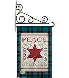 Merry with Brighting Stars - Christmas Winter Vertical Impressions Decorative Flags HG114179 Made In USA