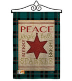 Merry with Brighting Stars - Christmas Winter Vertical Impressions Decorative Flags HG114179 Made In USA