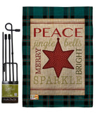 Merry with Brighting Stars - Christmas Winter Vertical Impressions Decorative Flags HG114179 Made In USA