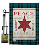 Merry with Brighting Stars - Christmas Winter Vertical Impressions Decorative Flags HG114179 Made In USA