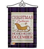 Believe in Joy of Sleigh - Christmas Winter Vertical Impressions Decorative Flags HG114181 Made In USA