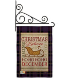 Believe in Joy of Sleigh - Christmas Winter Vertical Impressions Decorative Flags HG114181 Made In USA