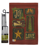 Joy and Love - Christmas Winter Vertical Impressions Decorative Flags HG114184 Made In USA