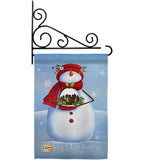 Warm Wish Snowman - Christmas Winter Vertical Impressions Decorative Flags HG114188 Made In USA