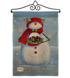 Warm Wish Snowman - Christmas Winter Vertical Impressions Decorative Flags HG114188 Made In USA