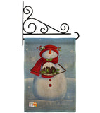 Warm Wish Snowman - Christmas Winter Vertical Impressions Decorative Flags HG114188 Made In USA