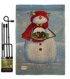 Warm Wish Snowman - Christmas Winter Vertical Impressions Decorative Flags HG114188 Made In USA