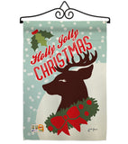 Holly Jolly Christmas - Christmas Winter Vertical Impressions Decorative Flags HG114197 Made In USA