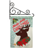 Holly Jolly Christmas - Christmas Winter Vertical Impressions Decorative Flags HG114197 Made In USA