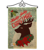 Holly Jolly Christmas - Christmas Winter Vertical Impressions Decorative Flags HG114197 Made In USA