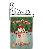 Keep Calm Build Snowmen - Christmas Winter Vertical Impressions Decorative Flags HG114198 Made In USA