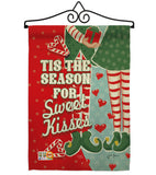Season Sweet Kisses - Christmas Winter Vertical Impressions Decorative Flags HG114199 Made In USA