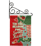 Season Sweet Kisses - Christmas Winter Vertical Impressions Decorative Flags HG114199 Made In USA