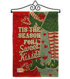 Season Sweet Kisses - Christmas Winter Vertical Impressions Decorative Flags HG114199 Made In USA