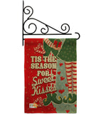 Season Sweet Kisses - Christmas Winter Vertical Impressions Decorative Flags HG114199 Made In USA