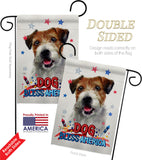 Patriotic Parson Russell Terrier - Pets Nature Vertical Impressions Decorative Flags HG120102 Made In USA