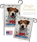 Patriotic Parson Russell Terrier - Pets Nature Vertical Impressions Decorative Flags HG120102 Made In USA