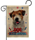 Patriotic Parson Russell Terrier - Pets Nature Vertical Impressions Decorative Flags HG120102 Made In USA