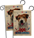 Patriotic Parson Russell Terrier - Pets Nature Vertical Impressions Decorative Flags HG120102 Made In USA