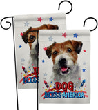 Patriotic Parson Russell Terrier - Pets Nature Vertical Impressions Decorative Flags HG120102 Made In USA