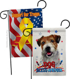 Patriotic Parson Russell Terrier - Pets Nature Vertical Impressions Decorative Flags HG120102 Made In USA