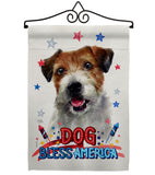 Patriotic Parson Russell Terrier - Pets Nature Vertical Impressions Decorative Flags HG120102 Made In USA