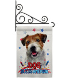Patriotic Parson Russell Terrier - Pets Nature Vertical Impressions Decorative Flags HG120102 Made In USA