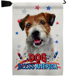 Patriotic Parson Russell Terrier - Pets Nature Vertical Impressions Decorative Flags HG120102 Made In USA