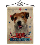 Patriotic Parson Russell Terrier - Pets Nature Vertical Impressions Decorative Flags HG120102 Made In USA