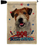 Patriotic Parson Russell Terrier - Pets Nature Vertical Impressions Decorative Flags HG120102 Made In USA