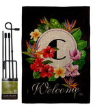 Tropical C - Floral Spring Vertical Impressions Decorative Flags HG130263 Made In USA