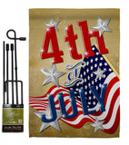 4th of July - Fourth of July Americana Vertical Impressions Decorative Flags HG137072 Made In USA