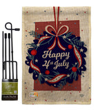 Happy 4th of July - Fourth of July Americana Vertical Impressions Decorative Flags HG192055 Made In USA